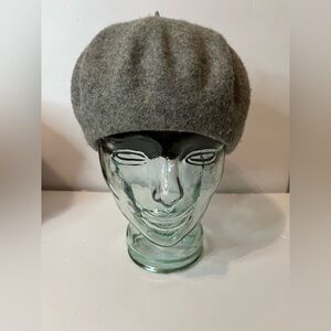 Gray Wool Beret